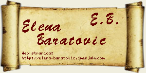 Elena Baratović vizit kartica